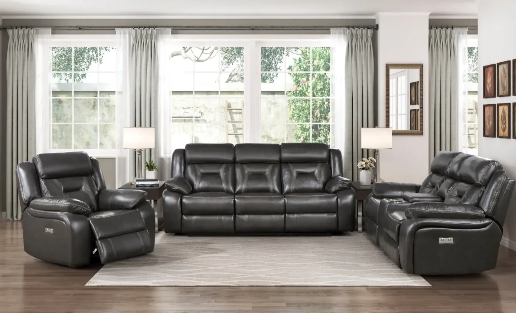 Fashion American Furniture Galleries Amite Double Reclining Sofa