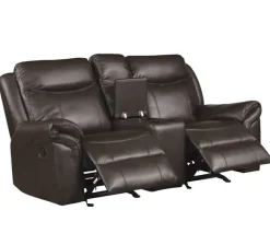 Fashion American Furniture Galleries Aram Double Manual Reclining Loveseat