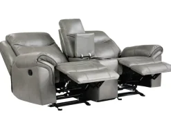 Sale American Furniture Galleries Aram Double Manual Reclining Loveseat