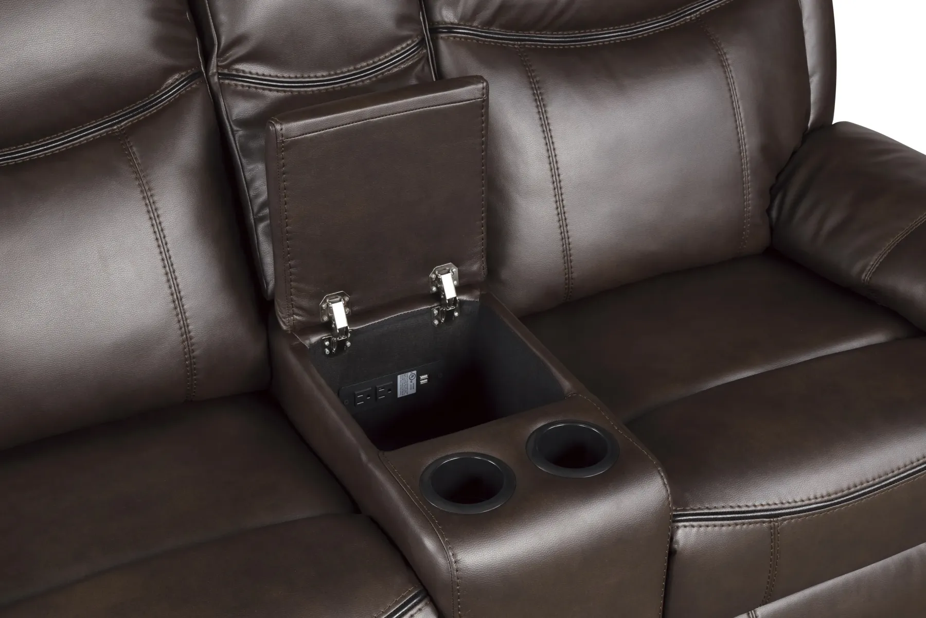 Fashion American Furniture Galleries Aram Double Manual Reclining Loveseat