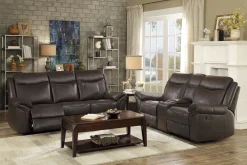 Fashion American Furniture Galleries Aram Double Manual Reclining Loveseat