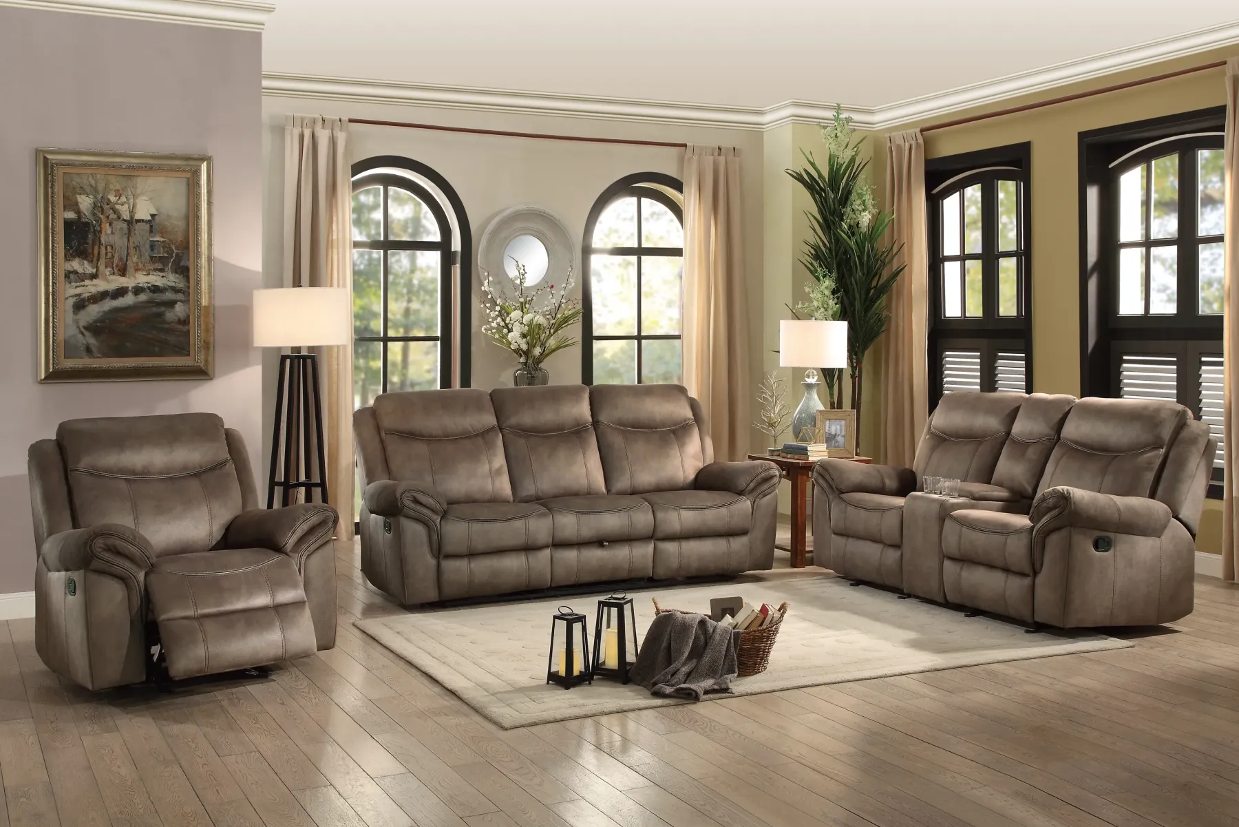 Hot American Furniture Galleries Aram Dual Reclining Sofa