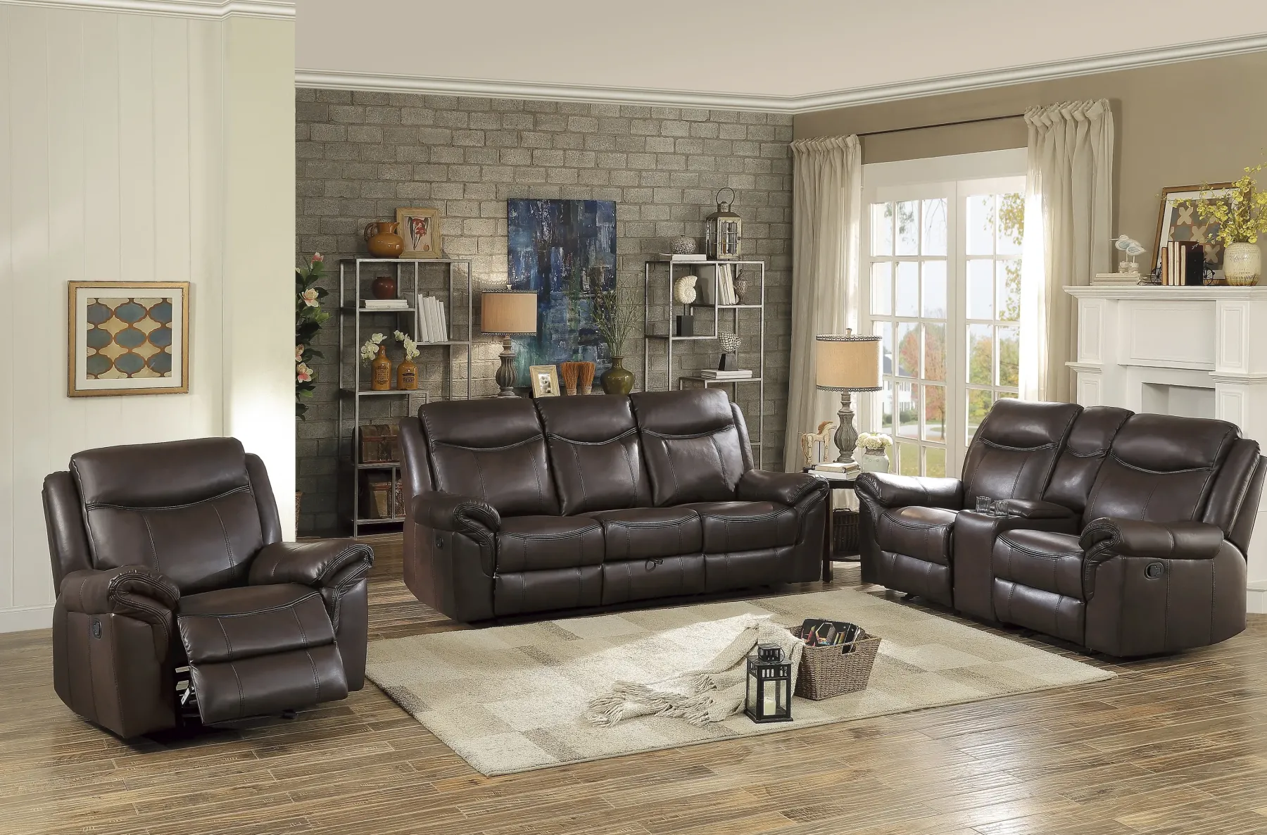 New American Furniture Galleries Aram Dual Reclining Sofa