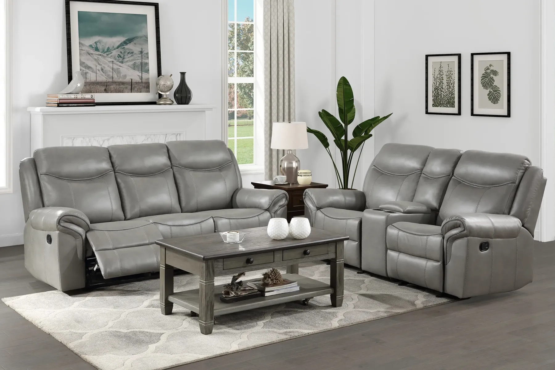Discount American Furniture Galleries Aram Dual Reclining Sofa