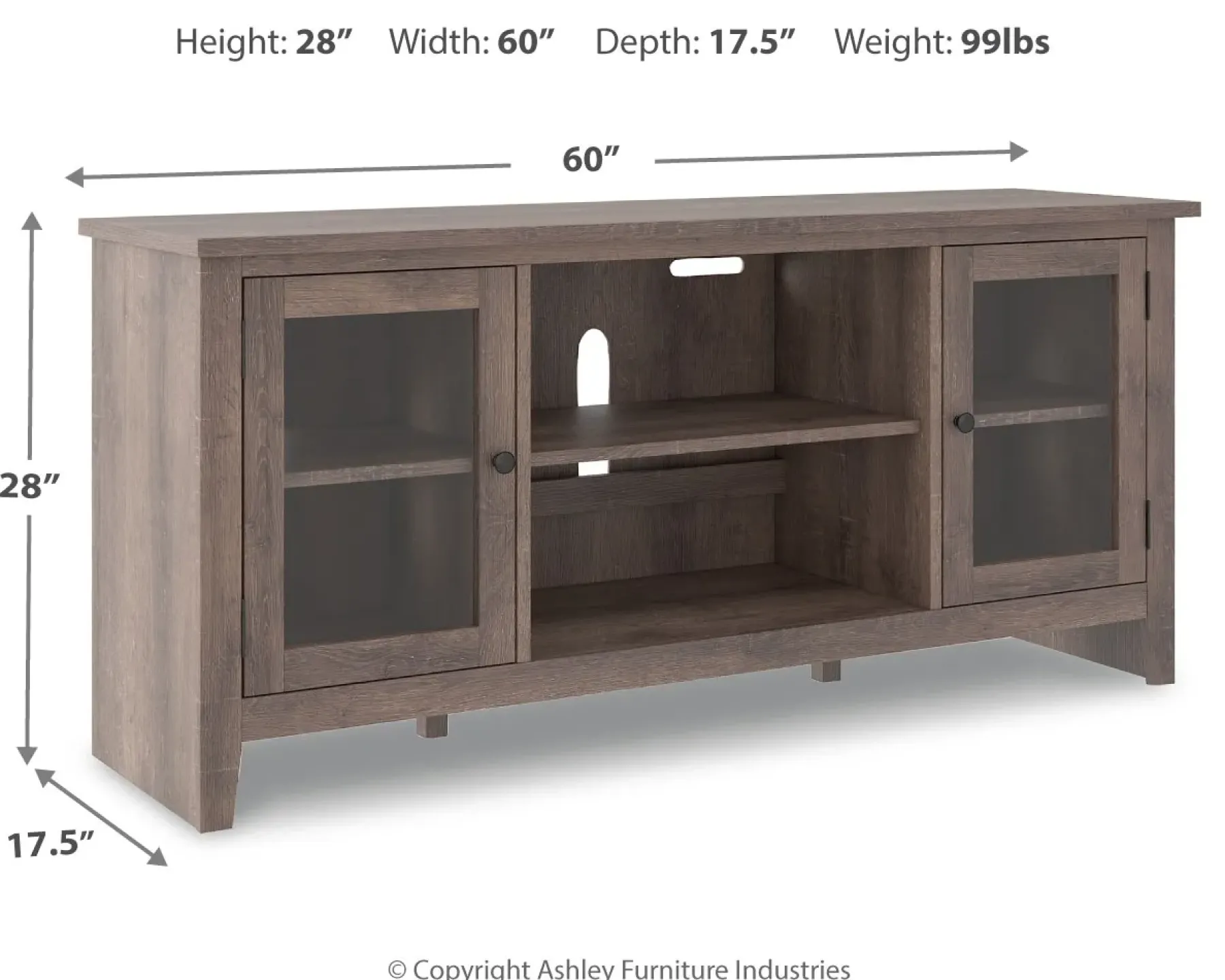 Sale American Furniture Galleries Arlenbry Lg TV Stand W/ Fireplace Option