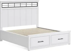 Hot American Furniture Galleries Ashbryn Queen Panel Storage Bed