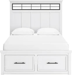 Hot American Furniture Galleries Ashbryn Queen Panel Storage Bed