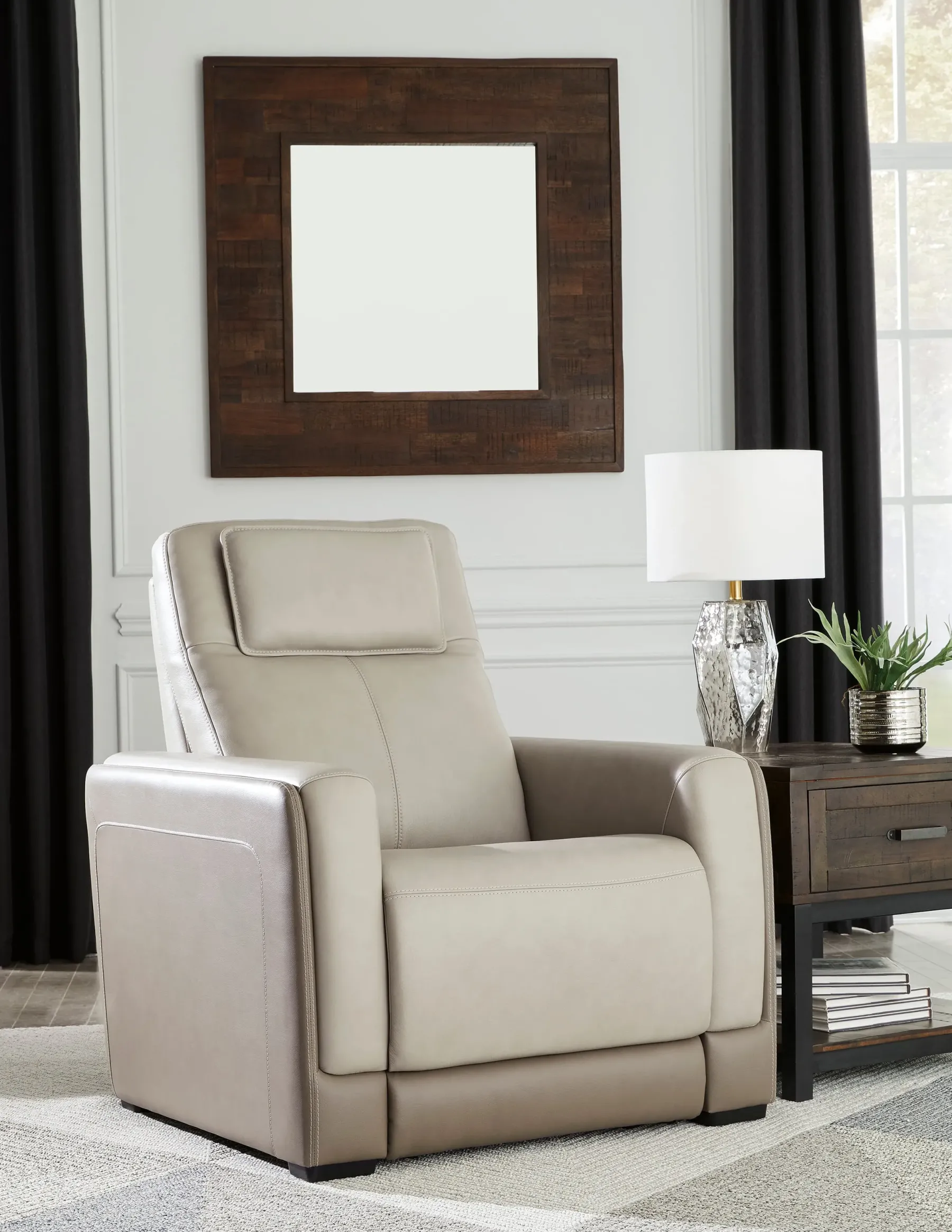 New American Furniture Galleries Battleville Dual Power Recliner