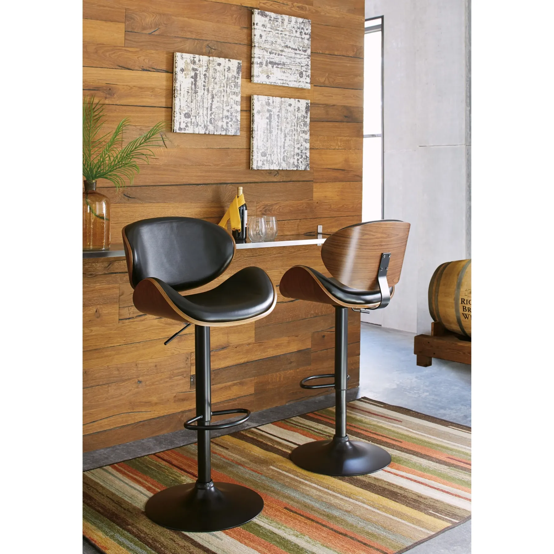 Sale American Furniture Galleries Bellatier Tall Upholstered Swivel Barstool