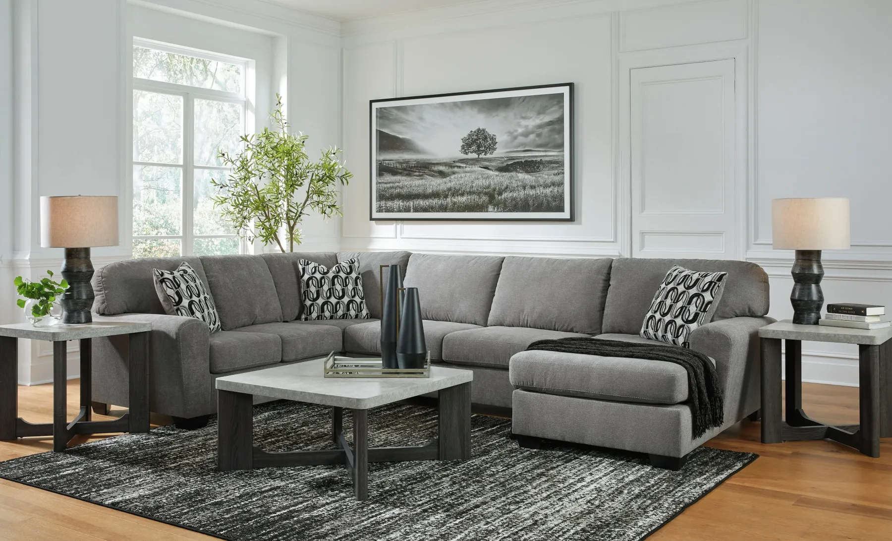Clearance American Furniture Galleries Birkdale Court Sectional With Chaise