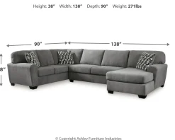 Clearance American Furniture Galleries Birkdale Court Sectional With Chaise