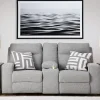 Clearance American Furniture Galleries Biscoe Pwr Rec Loveseat/Con/Adj Hdrst