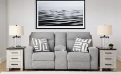 Clearance American Furniture Galleries Biscoe Pwr Rec Loveseat/Con/Adj Hdrst