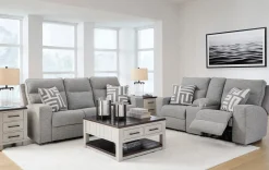 Clearance American Furniture Galleries Biscoe Pwr Rec Loveseat/Con/Adj Hdrst