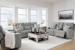 Clearance American Furniture Galleries Biscoe Pwr Rec Loveseat/Con/Adj Hdrst