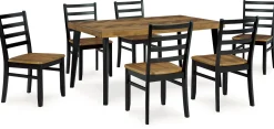 Online American Furniture Galleries Blondon Dining Table And 6 Chairs (Set Of 7)