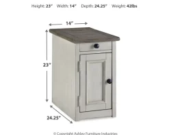 Hot American Furniture Galleries Bolanburg Chairside End Table