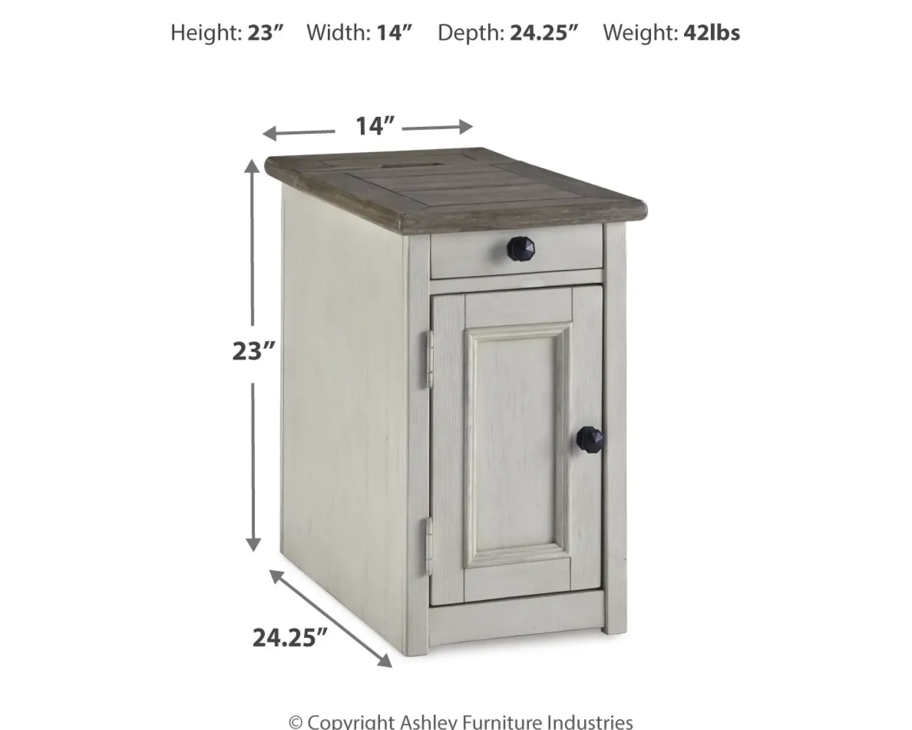 Hot American Furniture Galleries Bolanburg Chairside End Table