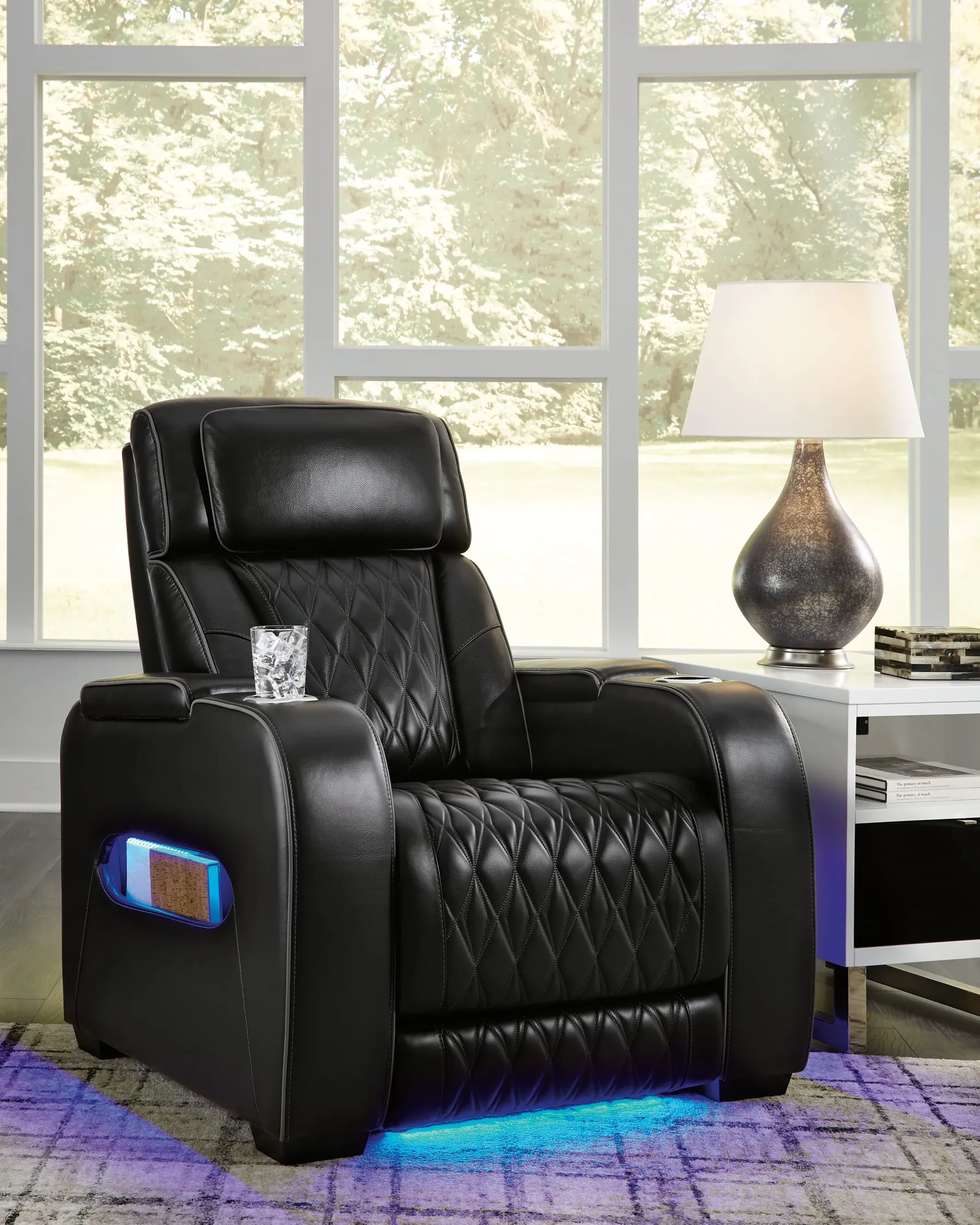 New American Furniture Galleries Boyington Power Recliner with Adj Headrest