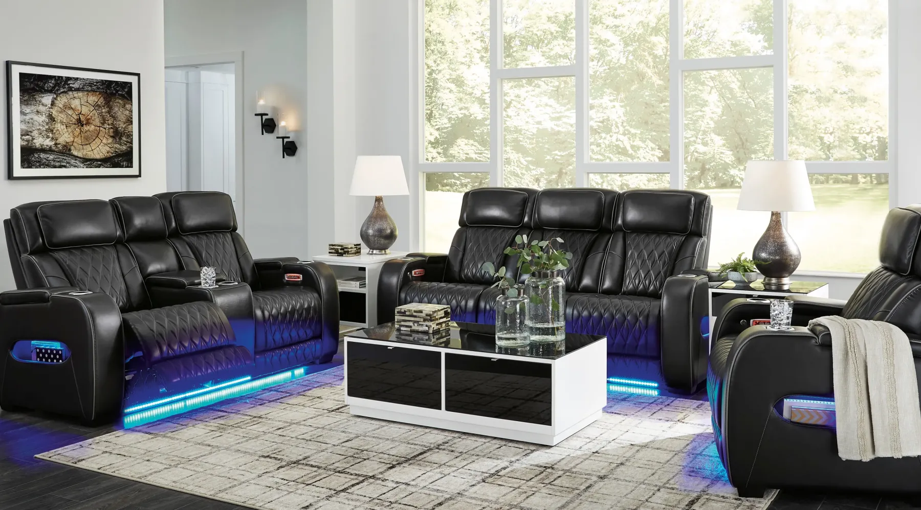New American Furniture Galleries Boyington Power Recliner with Adj Headrest