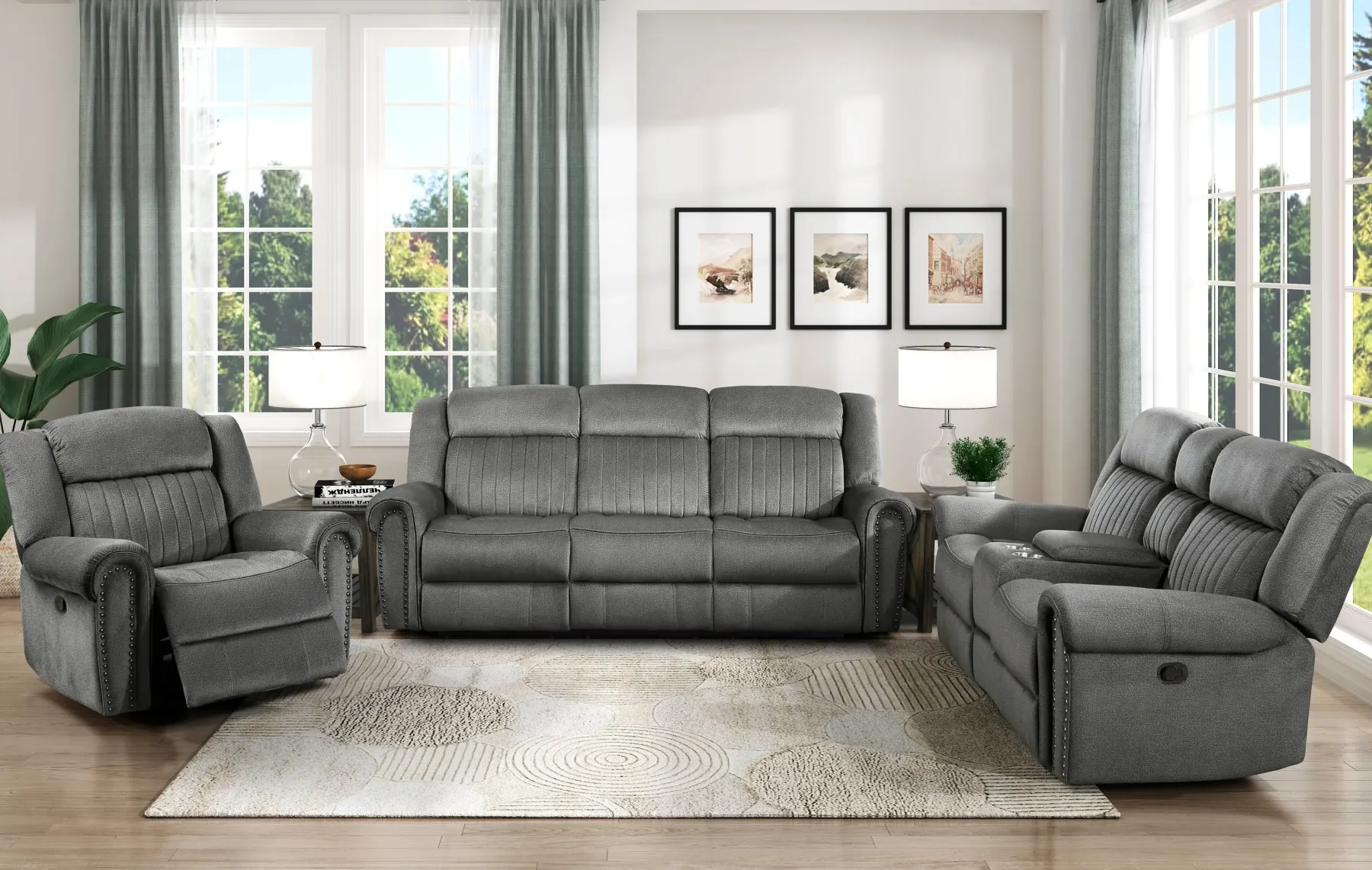Online American Furniture Galleries Brennen Double Reclining Sofa