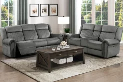Online American Furniture Galleries Brennen Power Double Reclining Sofa
