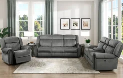 Online American Furniture Galleries Brennen Power Double Reclining Sofa