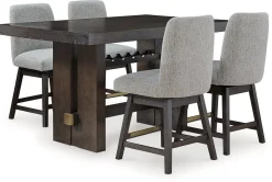 Best American Furniture Galleries Burkhaus 5-Piece Counter Height Set