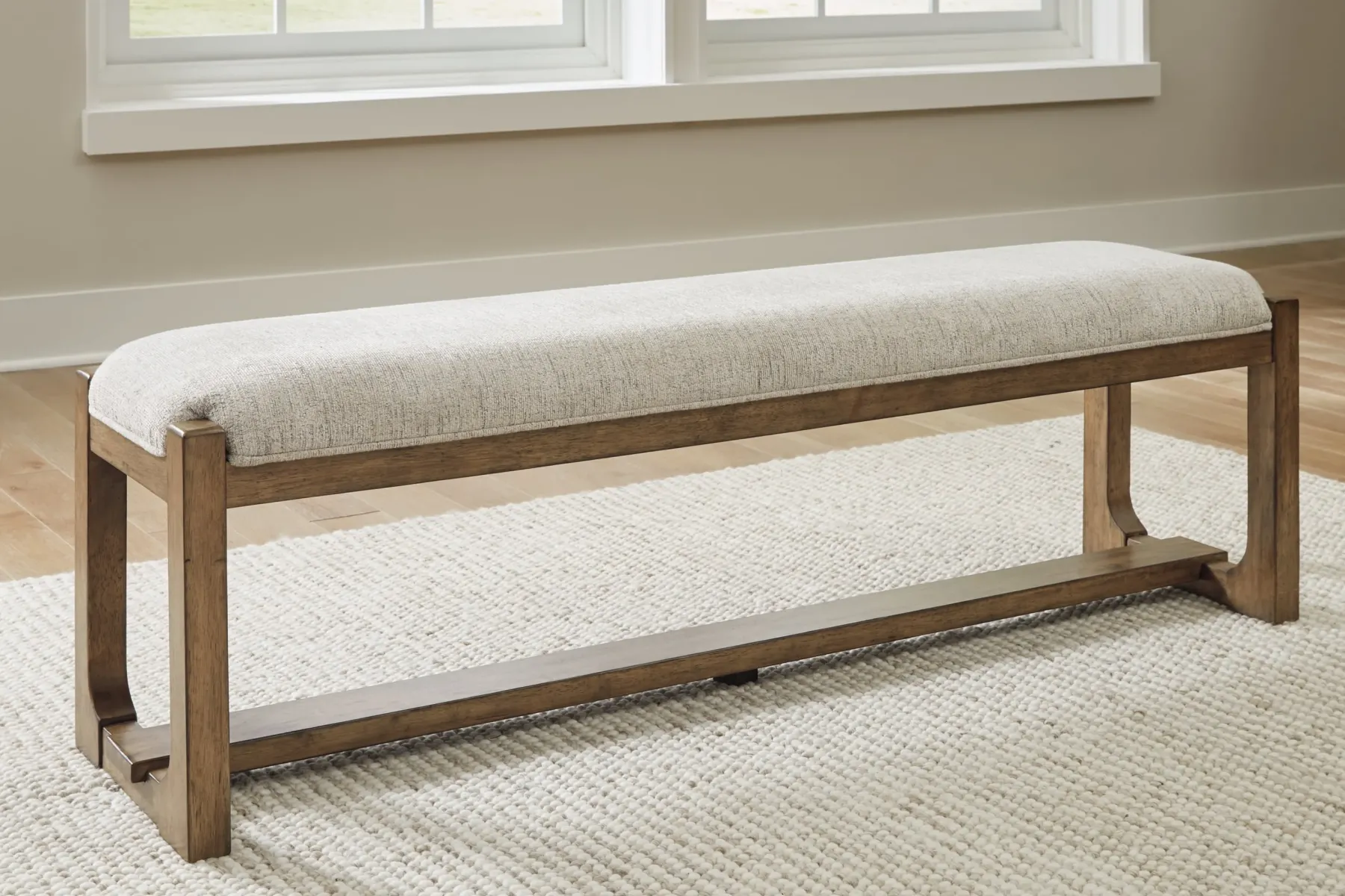 New American Furniture Galleries Cabalynn Upholstered Dining Bench