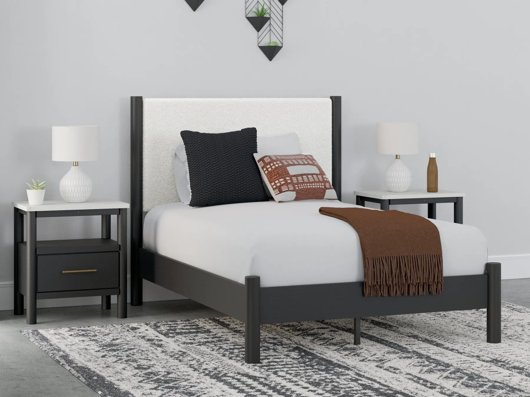Best American Furniture Galleries Cadmori Full Upholstered Panel Bed