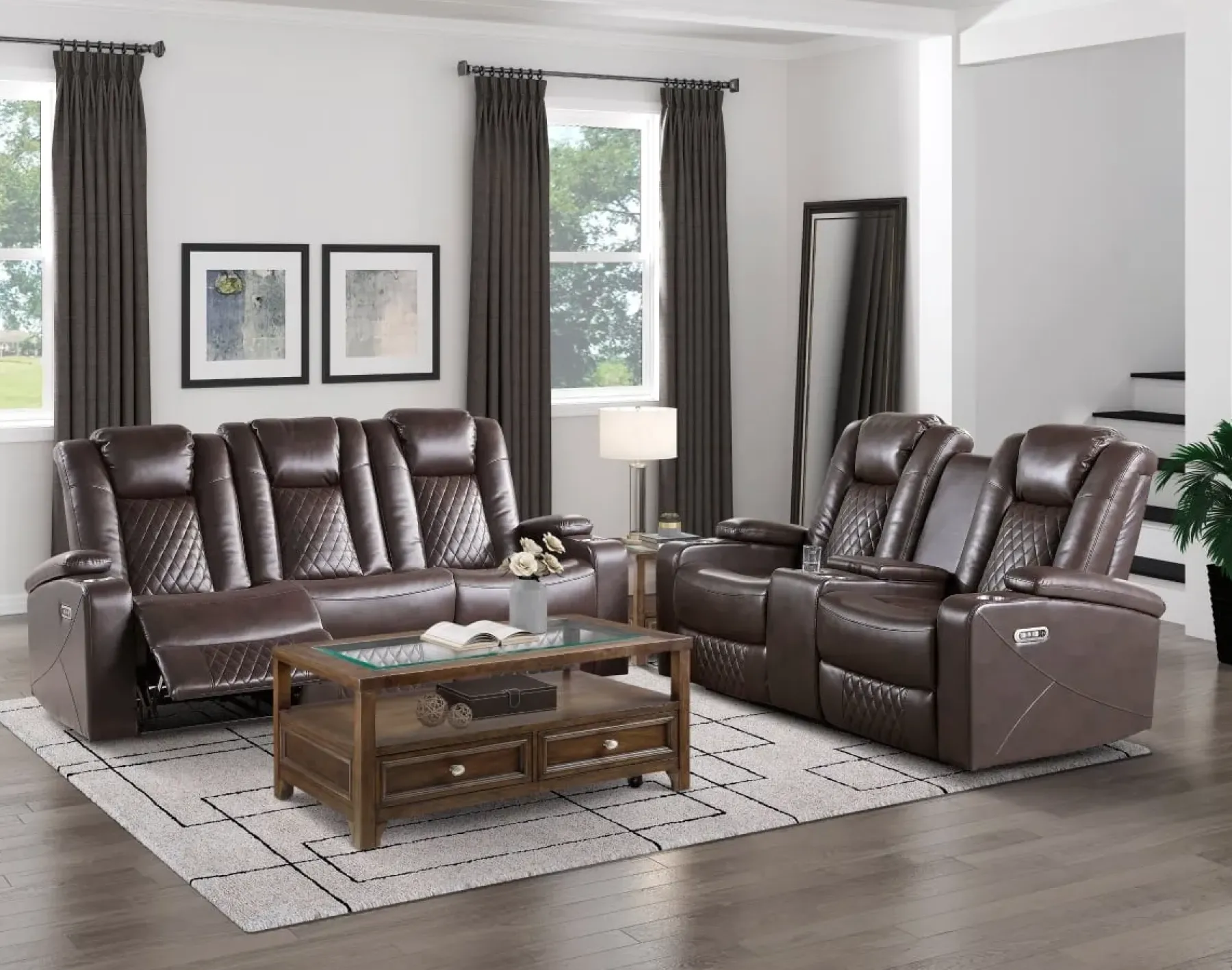 New American Furniture Galleries Caelan 2-Piece Living Room Set