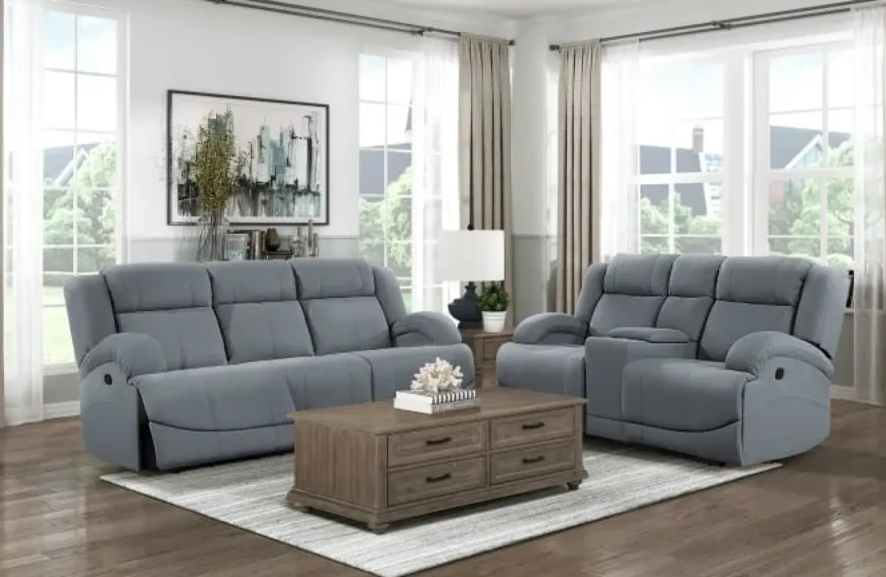 Sale American Furniture Galleries Camryn 2-Piece Reclining Living Room Set