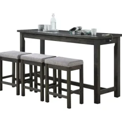 Discount American Furniture Galleries Connected Collection 4-Piece Pack Counter Height Set