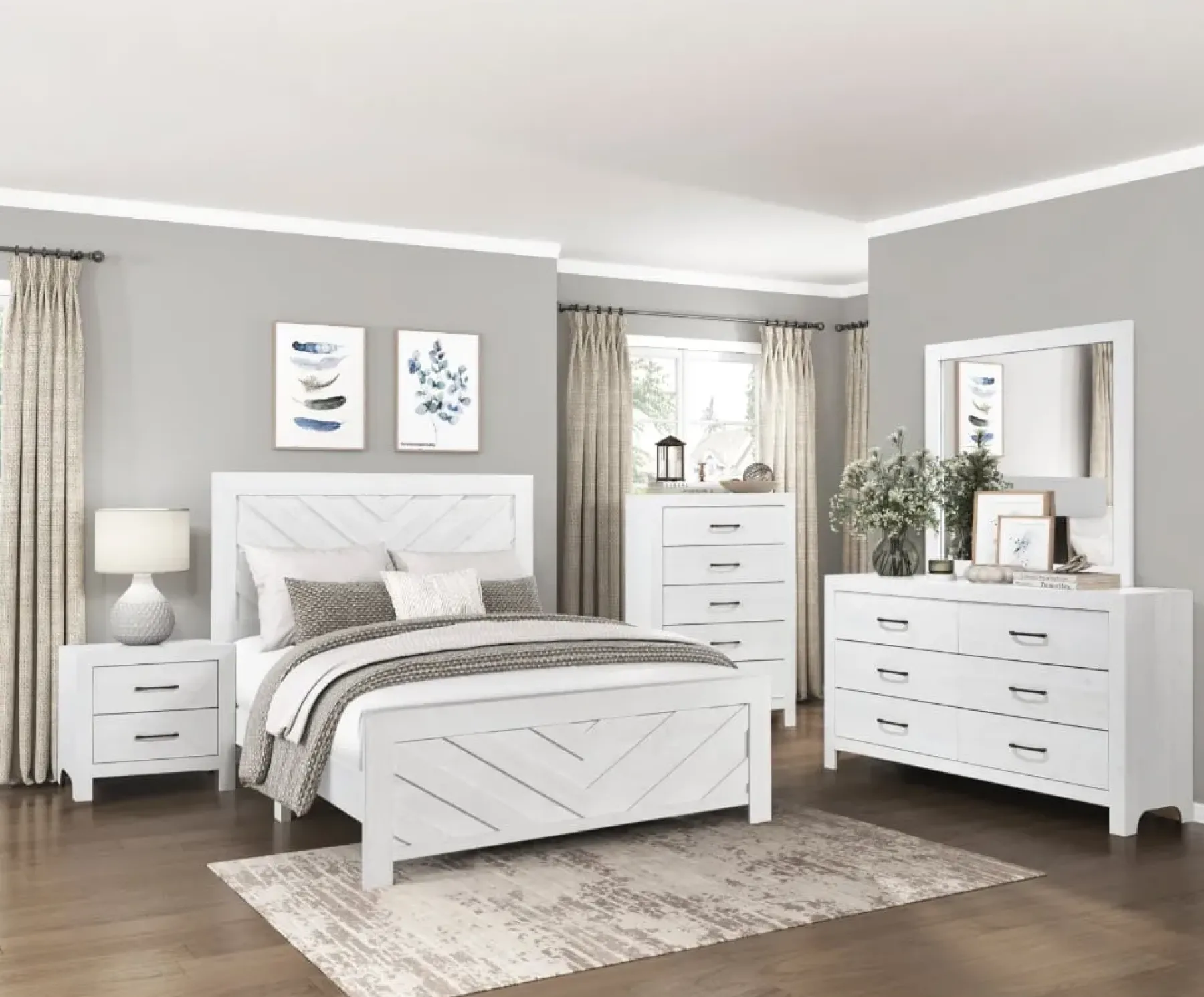 Clearance American Furniture Galleries Corbin 3-Piece Queen Panel Bed