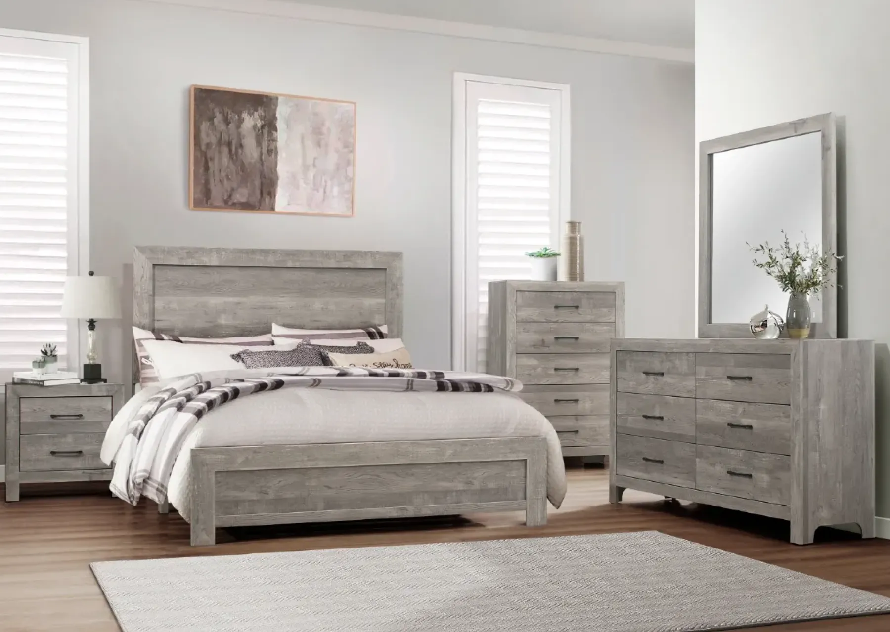 Sale American Furniture Galleries Corbin Queen Panel Bed in a Box