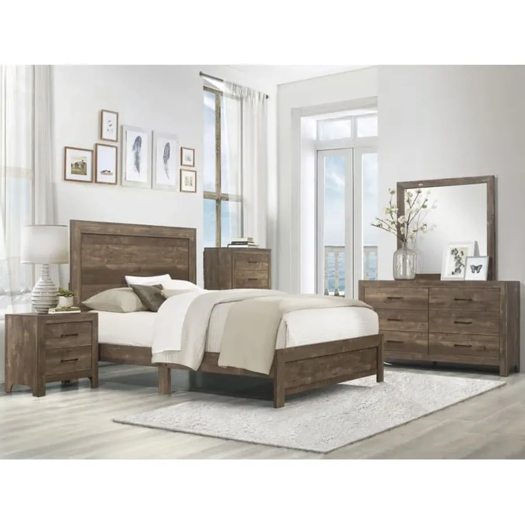 Discount American Furniture Galleries Corbin Queen Panel Bed in a Box