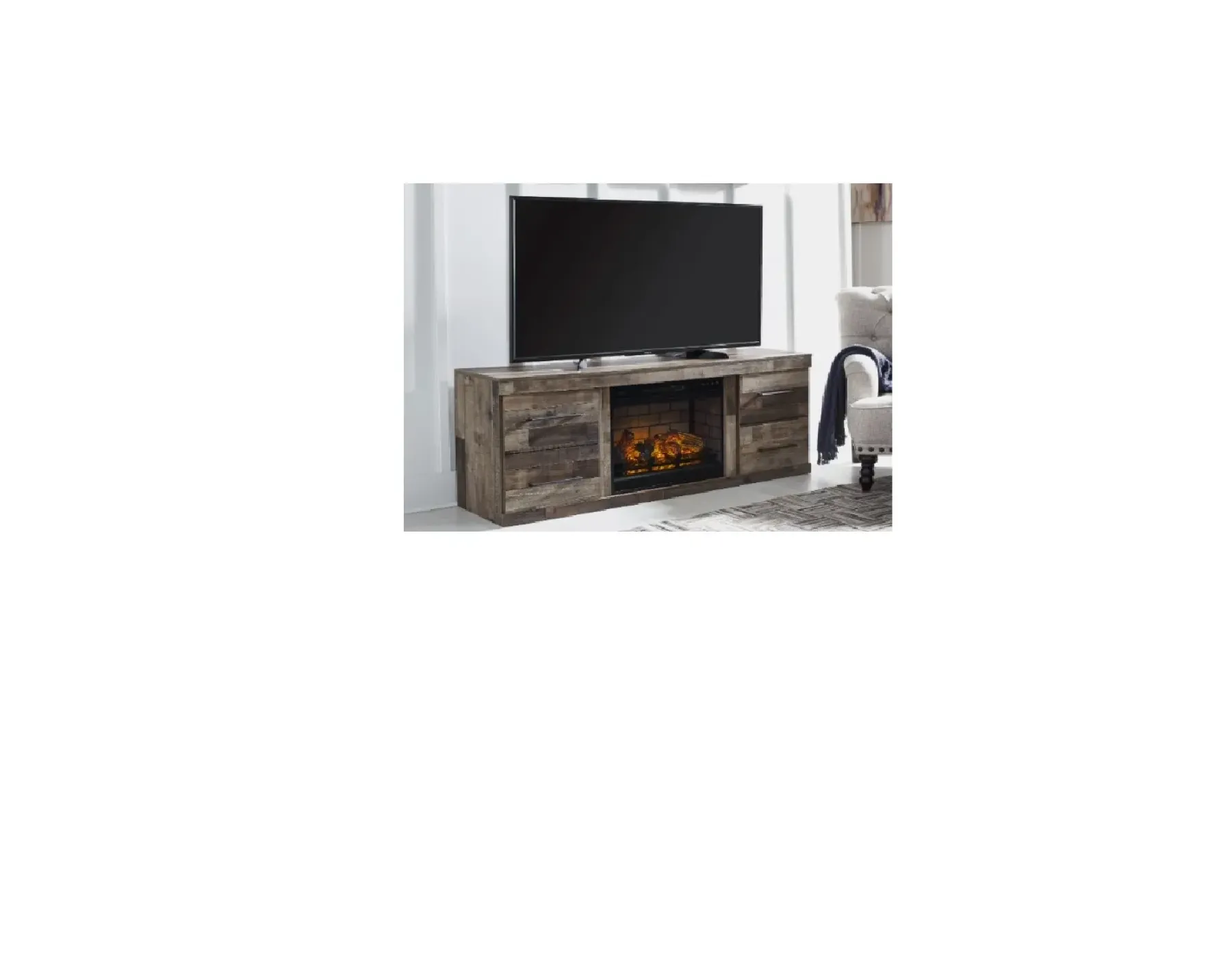Discount American Furniture Galleries Derekson 60" TV Stand with Electric Fireplace