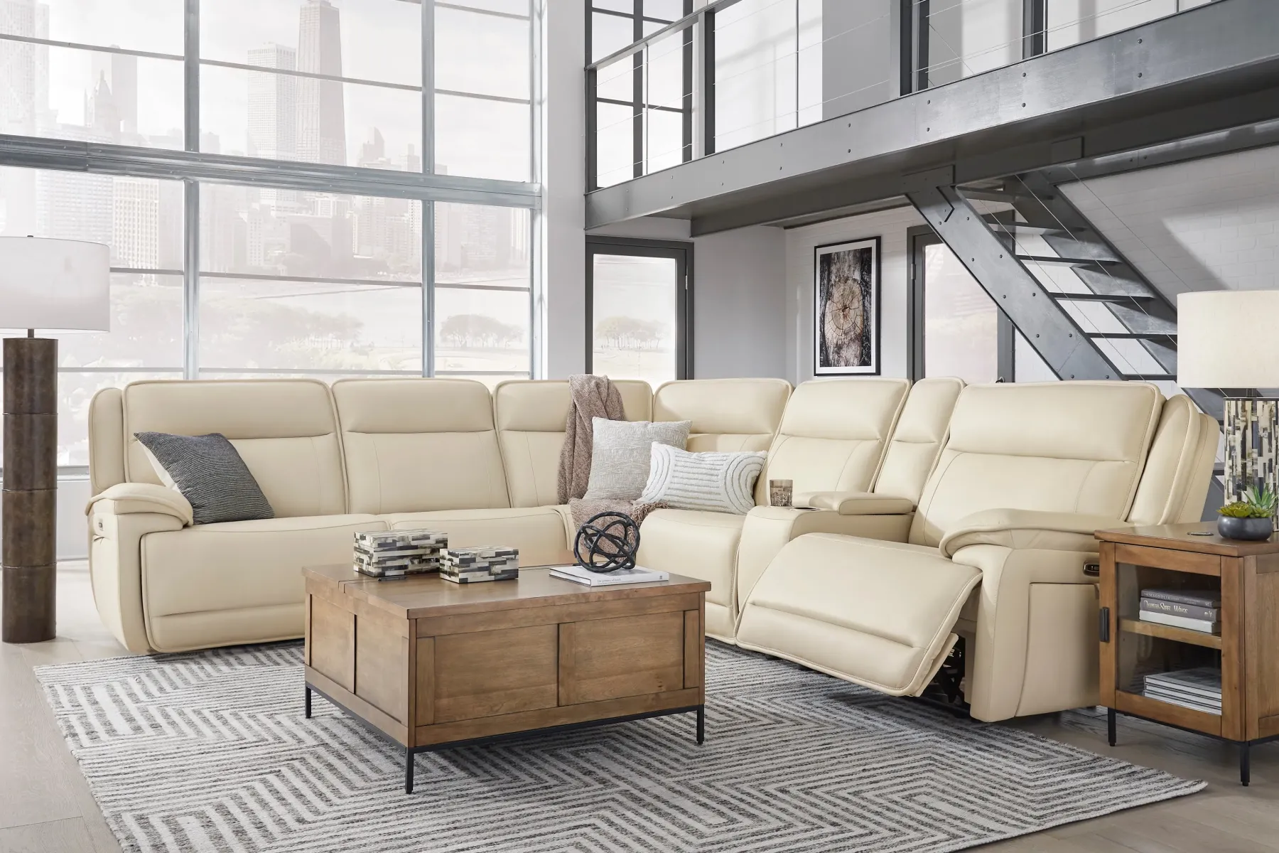 Outlet American Furniture Galleries Double Deal Reclining Sectional