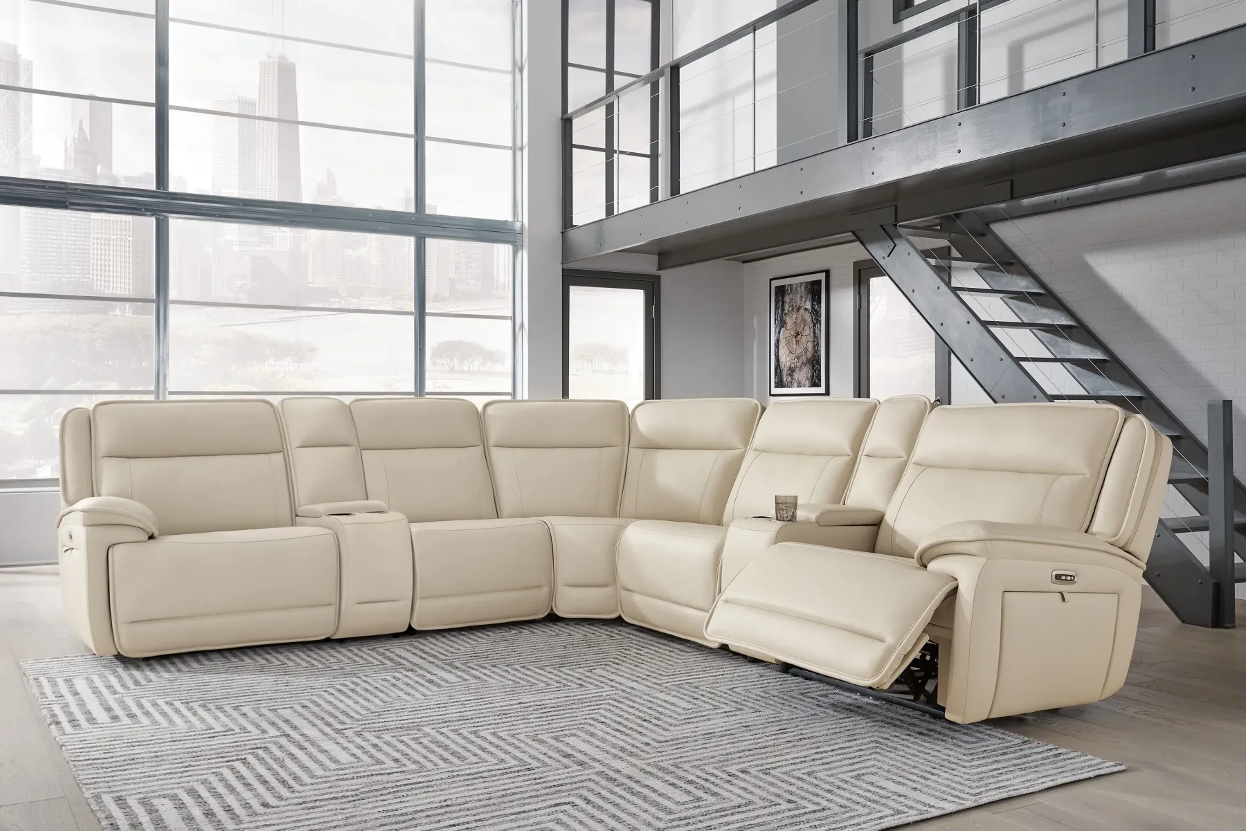 Outlet American Furniture Galleries Double Deal Reclining Sectional