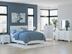 New American Furniture Galleries Druchalla 6-Piece Queen Panel Bedroom Set