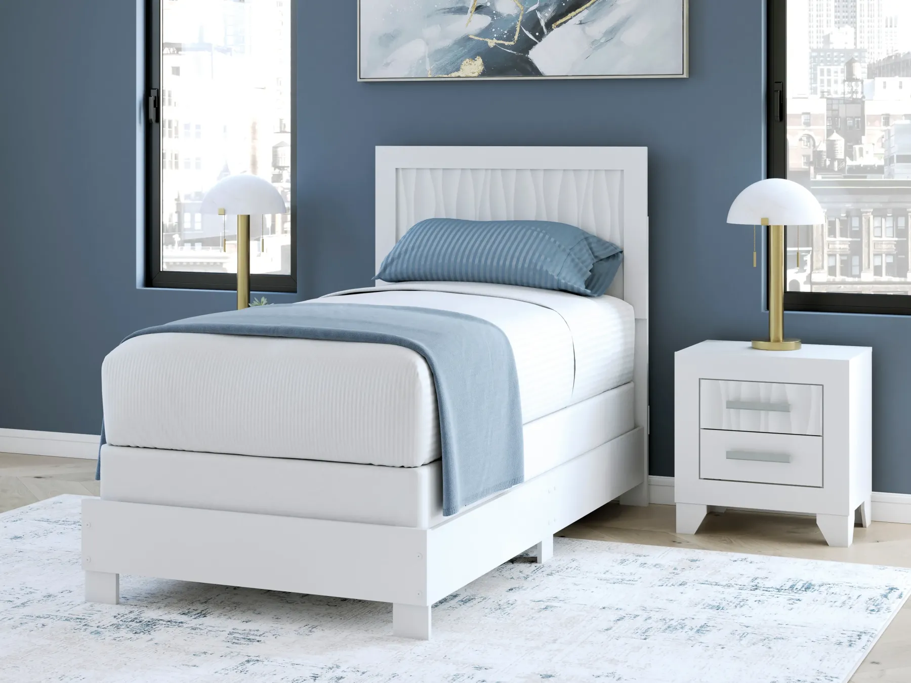 New American Furniture Galleries Druchalla Twin Panel Bed