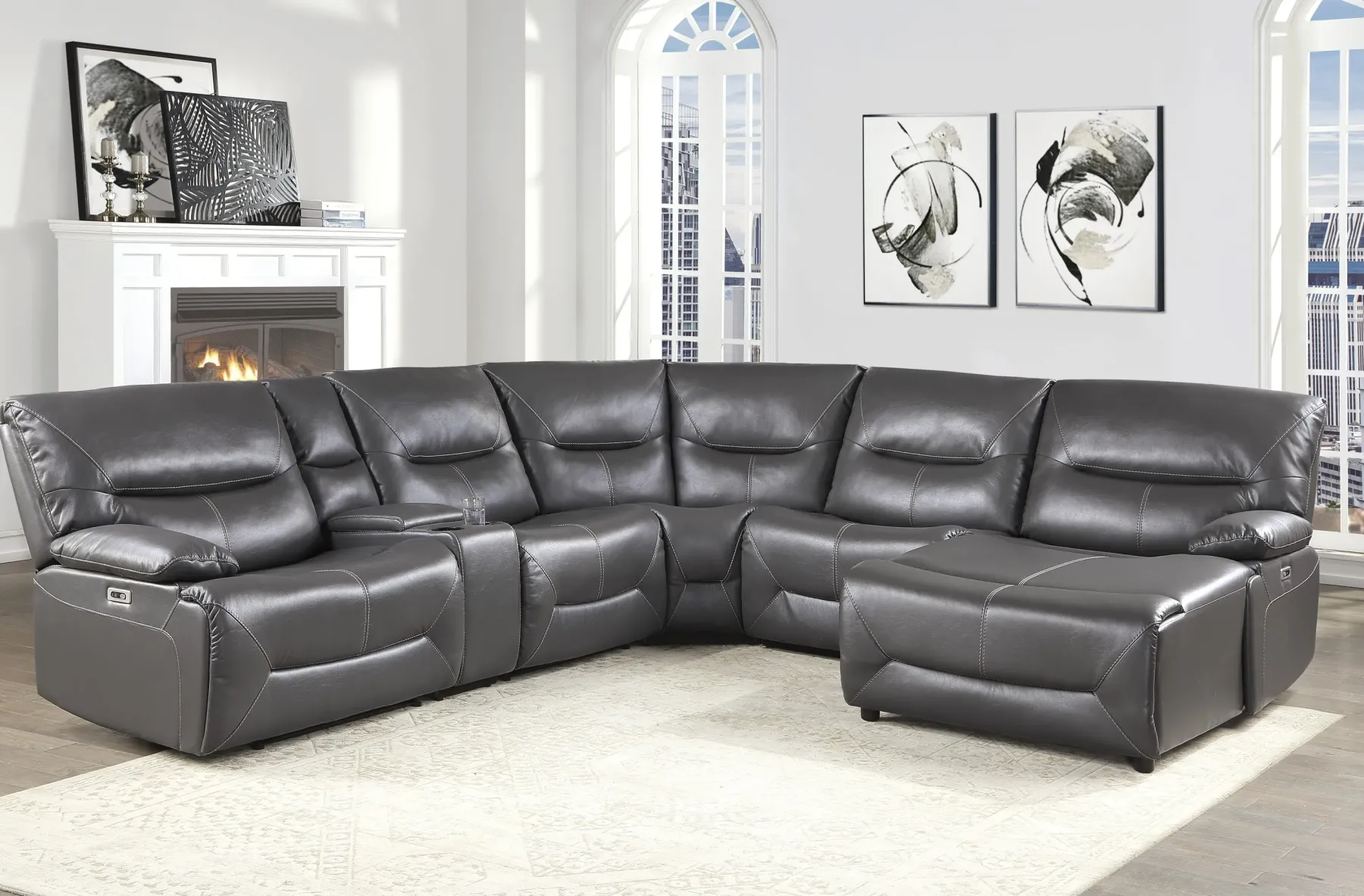 Best American Furniture Galleries Dyersburg 6-Piece Power Reclining Sectional Sofa