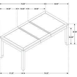 Discount American Furniture Galleries Elodie 78-inch Extension Leaf Dining Table