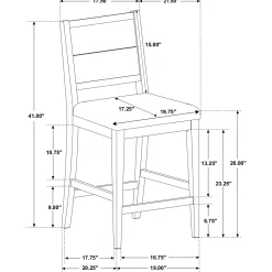 Discount American Furniture Galleries Elodie Wood Counter Chair and