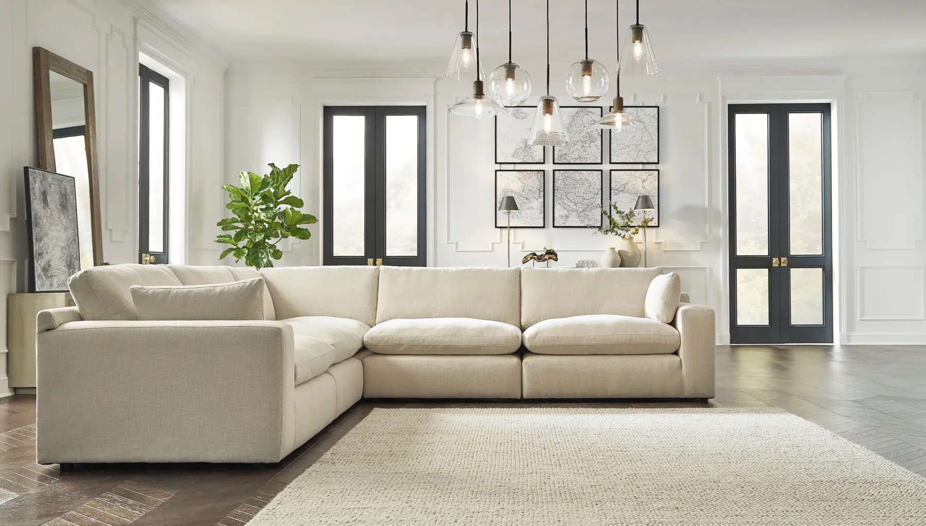Hot American Furniture Galleries Elyza 5-Piece Modular Sectional