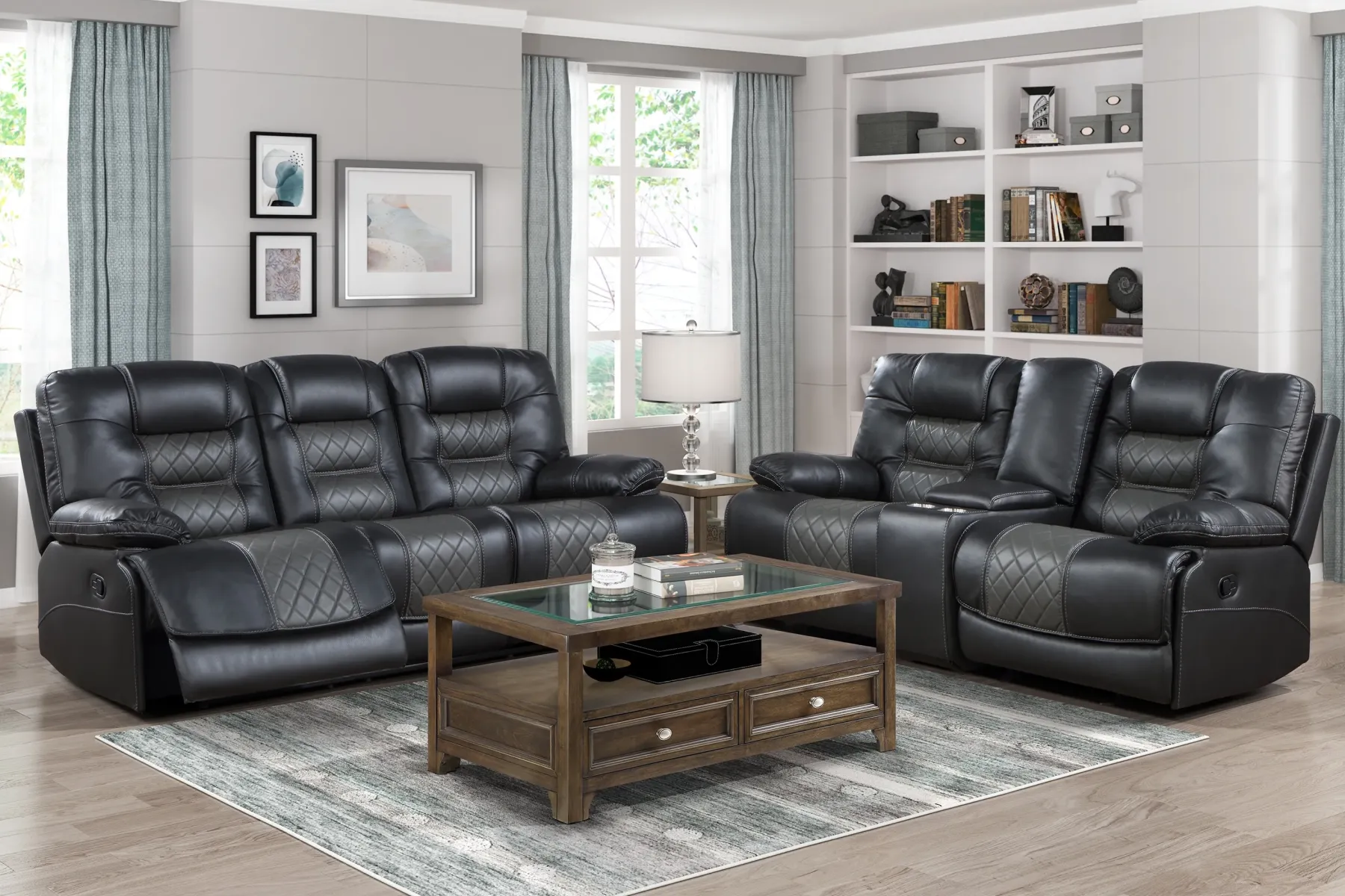 Fashion American Furniture Galleries Fabian Double Reclining Sofa