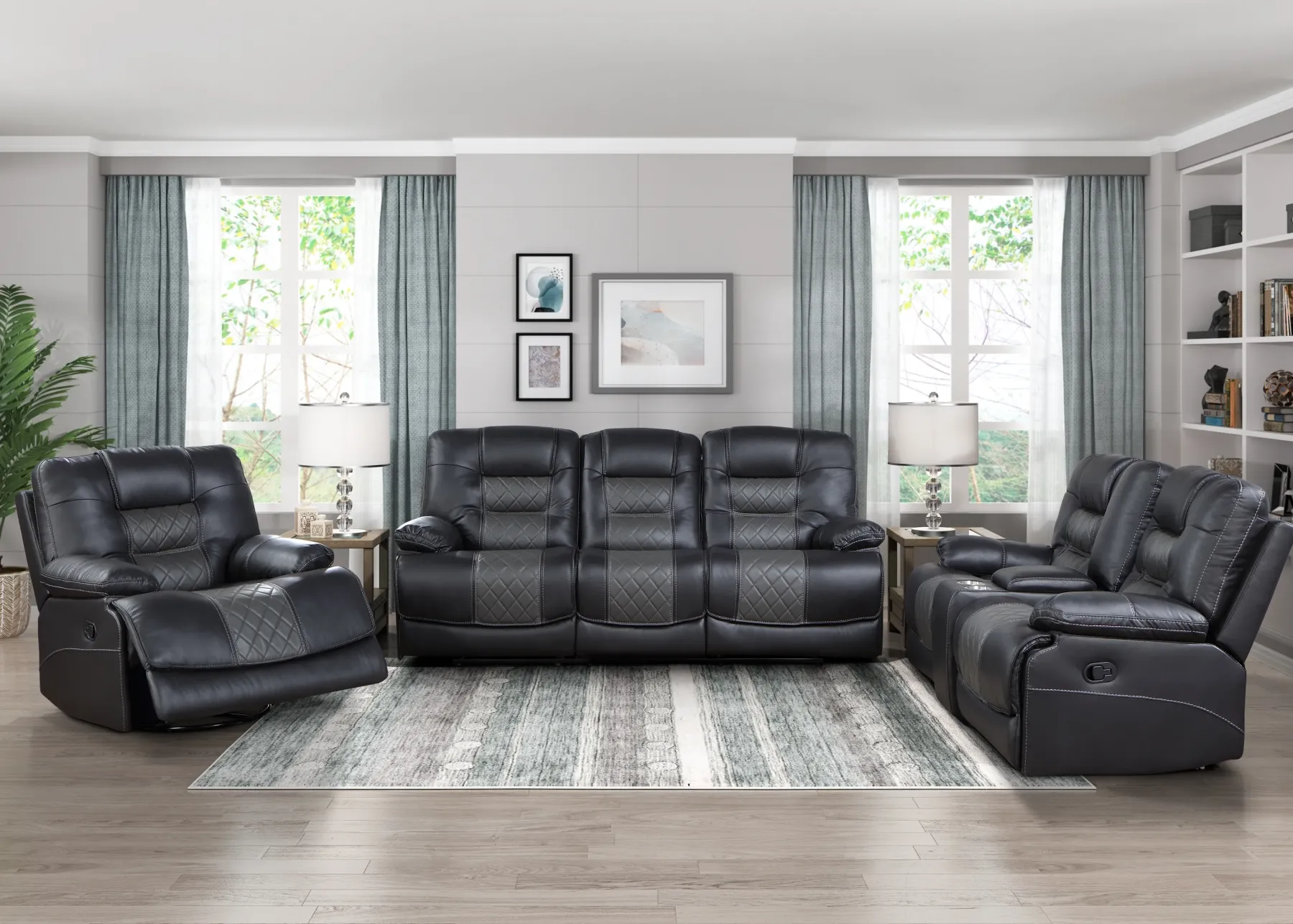 Fashion American Furniture Galleries Fabian Double Reclining Sofa