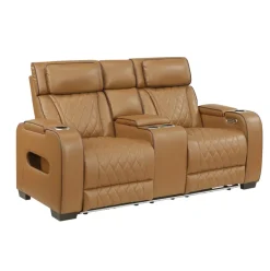 Clearance American Furniture Galleries Fairway Dual Power Reclining Loveseat