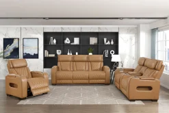 Sale American Furniture Galleries Fairway Dual Power Reclining Sofa