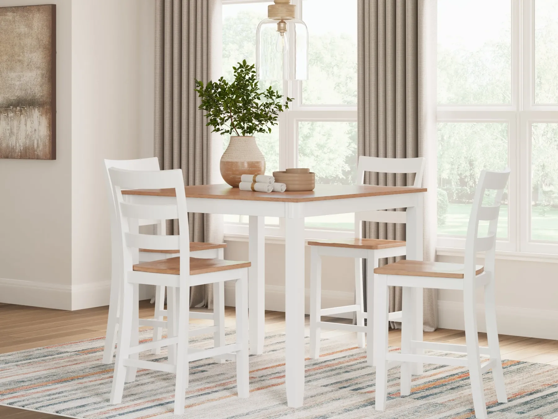 Discount American Furniture Galleries Gesthaven Drm Counter Table Set (5/Cn)